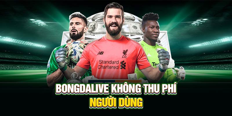 Bongdalive không thu phí người dùng